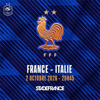 France - Italie · Vendredi 2 Octobre 2026 · Stade de France